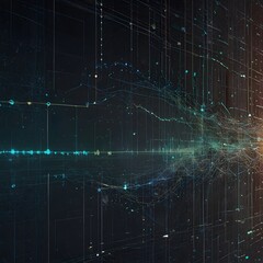 Obraz premium Big data analytics provide valuable insights when measuring indicators and tracking performance with stock market imagery. modern technology graph computer