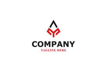 letter a and m minimal logo