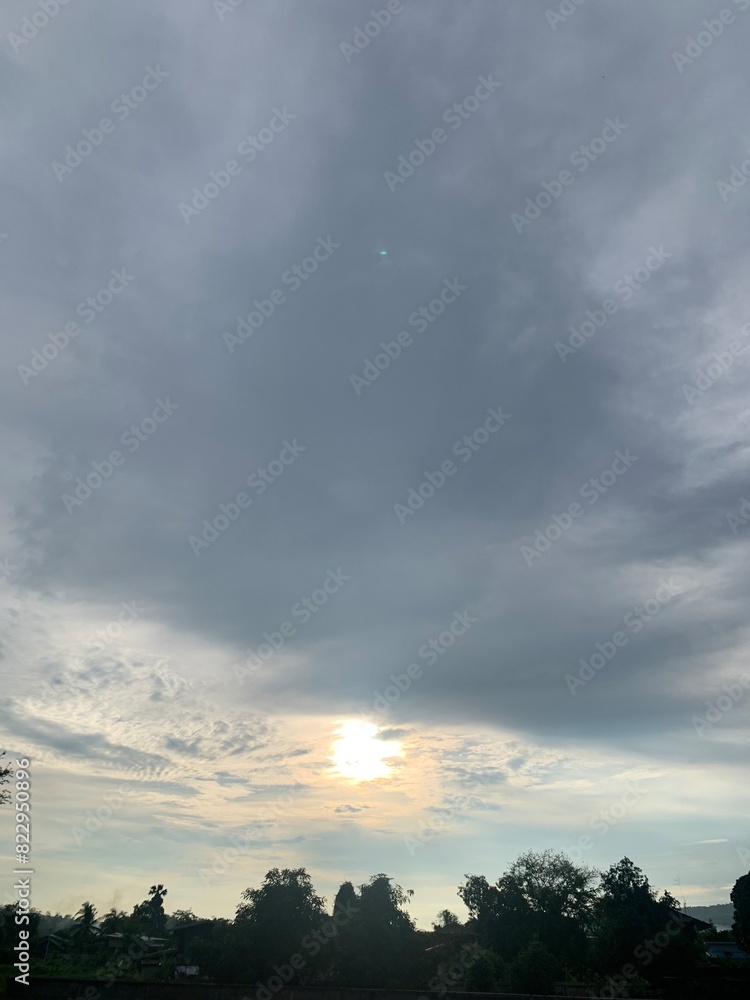Wall mural time lapse clouds