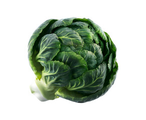 Obraz premium Compact Brussels Sprout isolated on transparent background Ai generative.