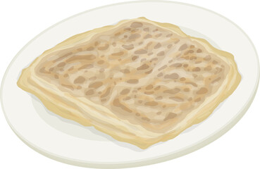 Malaysian Food Murtabak Illustration