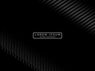 Premium background design with diagonal gradient black stripes pattern. Vector horizontal template for digital luxury business banner, contemporary formal invitation, voucher, gift certificate, etc.