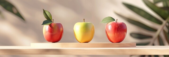 Background apple podium product fruit platform cosmetic scene display. Podium apple vitamin stand background pedestal presentation food stage summer juice c beauty dry natural wood drink