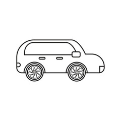 Flat car icon symbol vector Illustration.