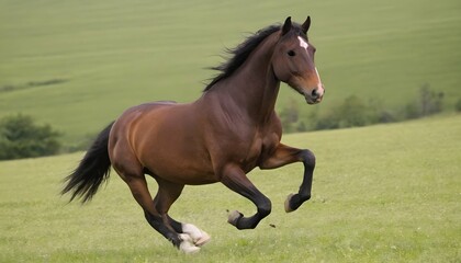 A Majestic Horse Galloping Across A Field Upscaled 1
