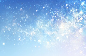 Obraz premium Elegant Silver Glitter on White and Blue Gradient