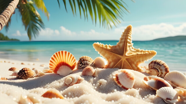 shells on the beach