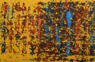 dirty texture background made of paint in yellow-red colors