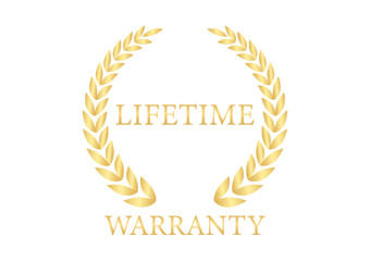Lifetime Warranty. Warranty Sign. Vector Illustration Isolated on White Background. 