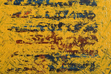 dirty texture background made of paint in yellow-red colors