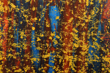 dirty texture background made of paint in yellow-red colors