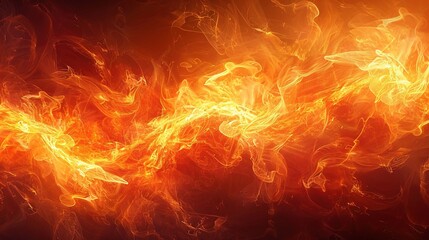 fiery backdrop with swirling patterns of flame