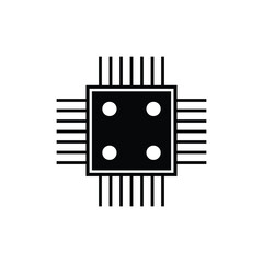 Chip icon flat vector illustration.