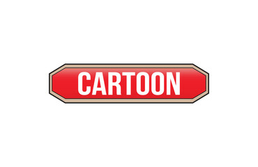 CARTOON red ribbon label banner. Open available now sign or CARTOON tag.