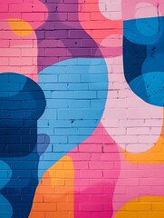 a close up of an art mural painted on the side wall. Generative Ai