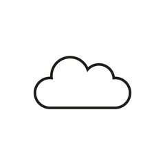 Flat cloud icon symbol vector Illustration