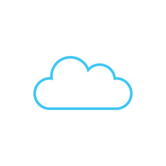 cloud icon in trendy flat design