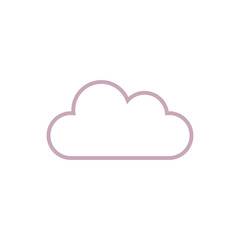 Flat cloud icon symbol vector Illustration