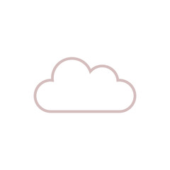 cloud icon in flat style with background.
