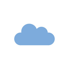 cloud icon in flat style with background.