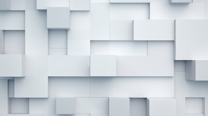 Obraz premium geometric modern white and light grey square overlapped pattern