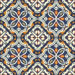 2d vector illustration colorful vintage Seamless hi res Portuguese tiles abstract Artwork
