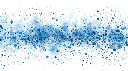 Abstract digital pattern featuring blue dots on white and transparent background, resembling a serene water droplet design