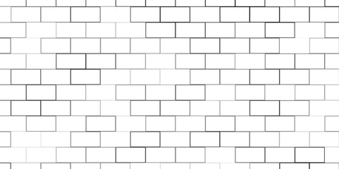 White brick wall texture. Realistic white wall brick. Vector illustration. 