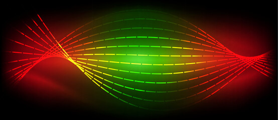 Neon wave lines with blend effect. Vector Illustration For Wallpaper, Banner, Background, Card, Book Illustration, landing page
