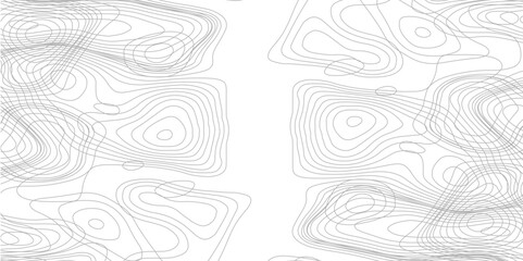 Mountain topographic contour in lines and contours. Surface map of mountain future. Stripes landscape. Black and white abstract background vector