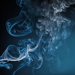 Abstract smoke isolated on black