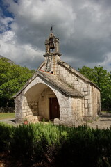 Little medieval stone church in Croatia