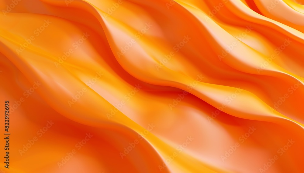 Poster vibrant orange abstract background with wavy patterns and smooth texture, perfect for modern designs