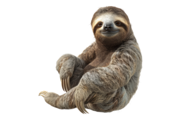 Sloth isolated on a white background