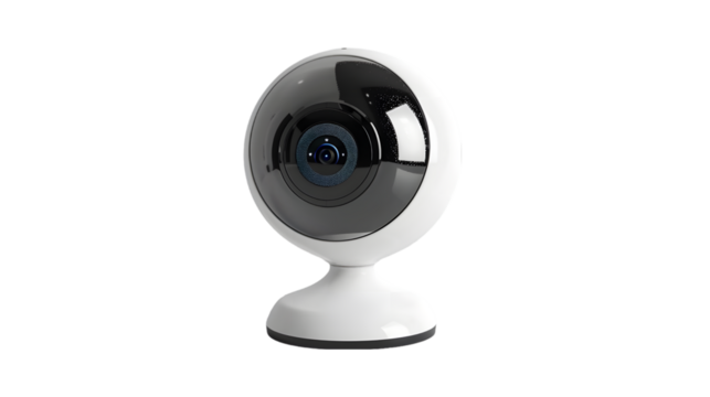 facecam or webcam isolated on a transparent background