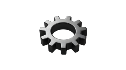gear setting icon isolated on a transparent background