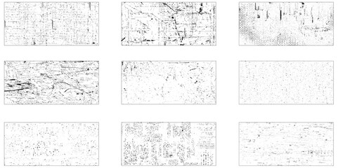 Abstract grunge distressed wall texture overlay background set. Grunge backgrounds collection. Paint grunge texture bundle