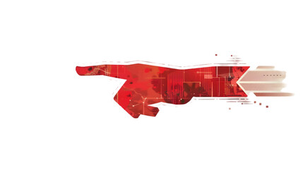 hand click icon isolated on a transparent background