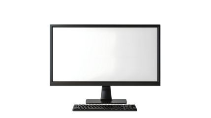 lcd monitor isolated on a transparent background