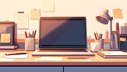 Fototapeta premium Desk setup - 04
