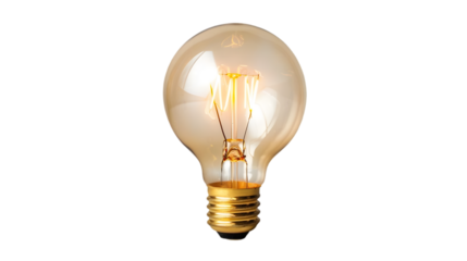 light bulb lamp isolated on a transparent background