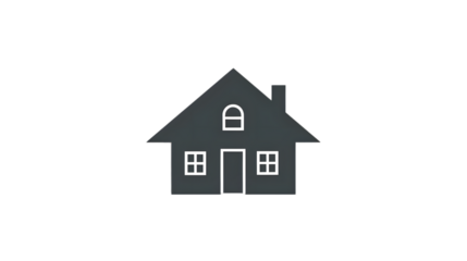 residence house icon isolated on a transparent background