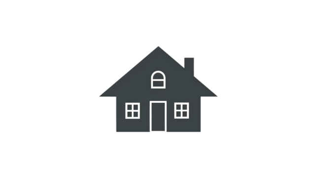 residence house icon isolated on a transparent background