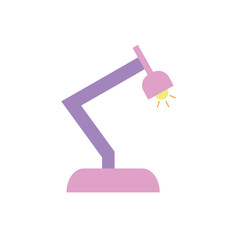 Flat desk lamp icon symbol vector Illustration.