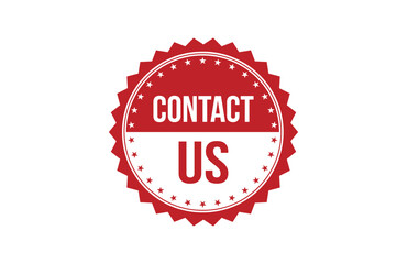 Contact us red ribbon label banner. Open available now sign or contact us tag.