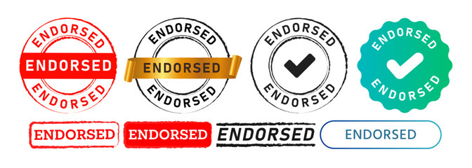 endorsed rubber stamp label sticker sign for business endorsement product commerce