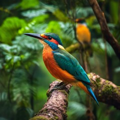 Obraz premium kingfisher on branch