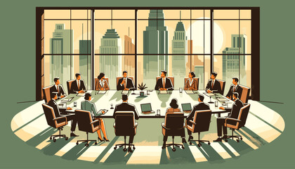 Concept vector illustration of business situation.