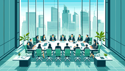 Obraz premium Concept vector illustration of business situation.