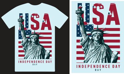 A professional T shirt design  on USA Independence day 4th of July . © AbmKamrul